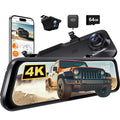 WOLFBOX G850Pro 4K WiFi ADAS Front and Rear Mirror Dash Cam