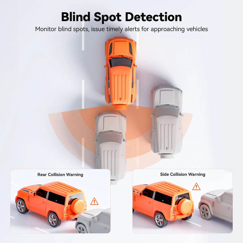 WOLFBOX G850Pro 4K WiFi ADAS Front and Rear Mirror Dash Cam