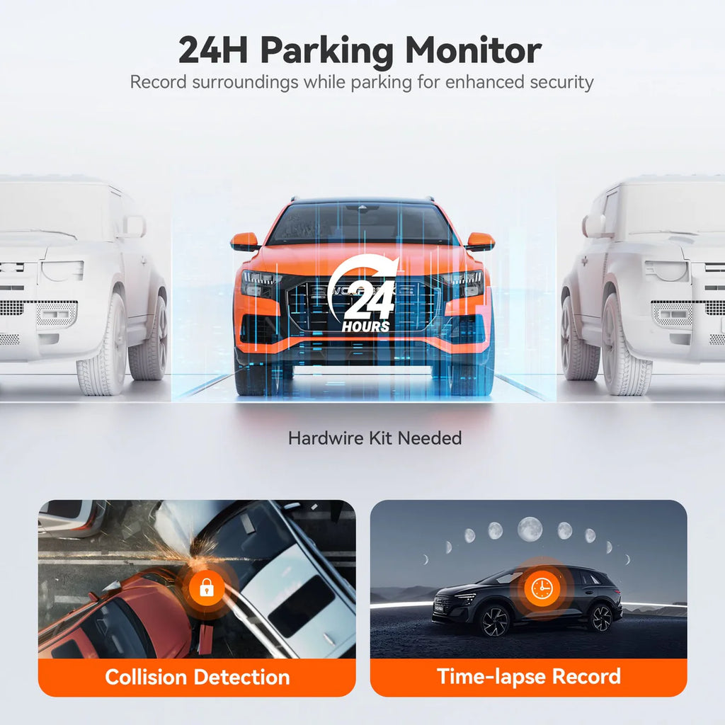 WOLFBOX G850Pro 4K WiFi ADAS Front and Rear Mirror Dash Cam